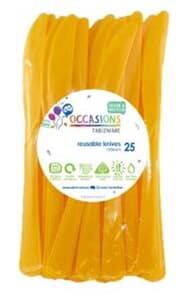 Plastic Knife Yellow 25 pack