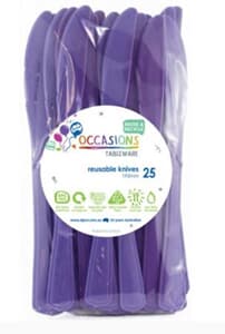 Plastic Knife Purple 25 pack