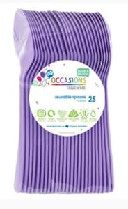 Plastic Spoon Lavender 25 Pack
