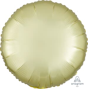 Anagram Circle Satin Luxe Pastel Yellow 45cm