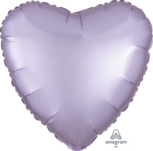 Anagram Heart Satin Luxe Pastel Lilac 45cm