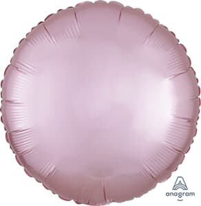 Anagram Circle Satin Luxe Pastel Pink 45cm