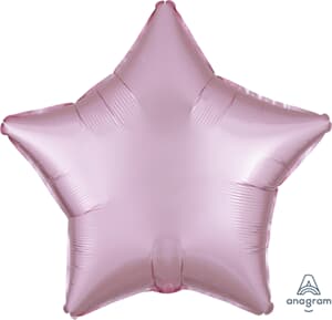 Anagram Star Satin Luxe Pastel Pink 45cm