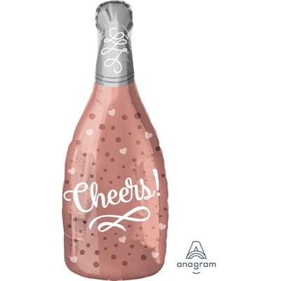 Cheers Rose Bottle SuperShape 25 x 66cm