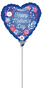 10cm Blue Happy Mothers Day Artful Florals