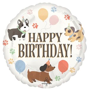 Happy Birthday Pawsome Party 45cm Foil Balloon