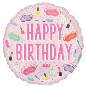 Happy Birthday Spa Party 45cm Foil Balloon