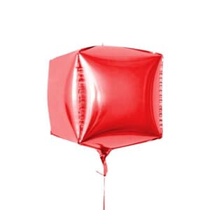 Cube Shaped Foil 15" - 38 cm Red