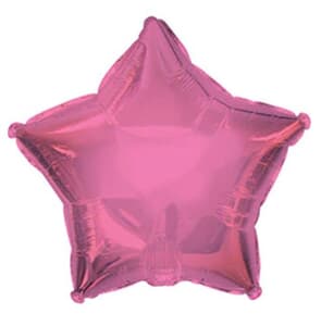 Candy Pink Foil Star 15cm With Valve