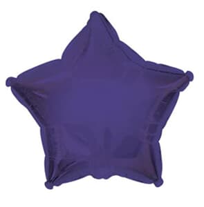 Purple Foil Star 15cm With Valve