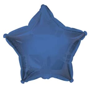 Dark Blue Foil Star 15cm With Valve