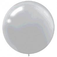 Round Latex Balloon 24" - 60cm Silver