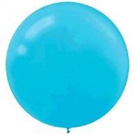 Round Latex Balloon 24" - 60cm Bright Caribbean Blue