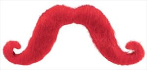 Moustache Large Red in Hang Sell Pack