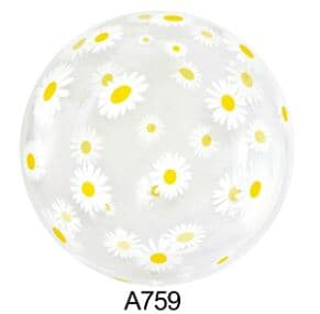 Daisy Bubble Balloons 50cm (20")