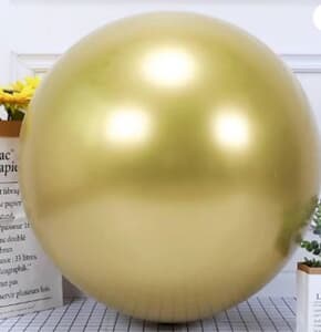 Foil Balls  - 60 cm Chrome Gold pack 2 -self sealing