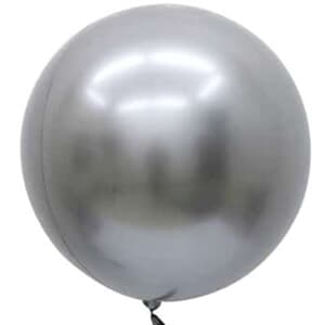 Bubble Balloon Silver 36" 90cm-seamless Metallic Finish
