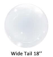 Bubble Balloon Clear 45cm (18") Wide 6.5cm open neck. No Valve