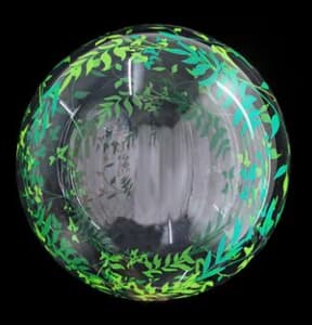 Bubble Balloon Printed Green Leaf 20" 50cm seamless