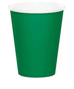 Solid Paper Cups 350ml Green