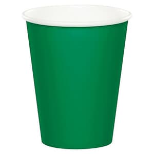 Solid Paper Cups 350ml Green
