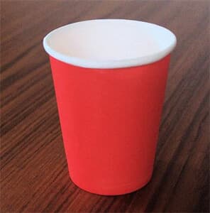 Solid Paper Cups 350ml Red