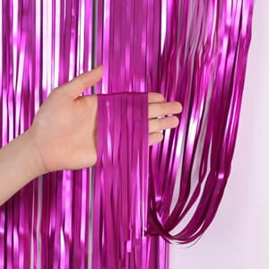 Door Curtain Matte Metallic Hot Pink 100cm x 200cm