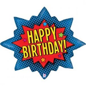 Superhero Birthday Burst Supershape 32"