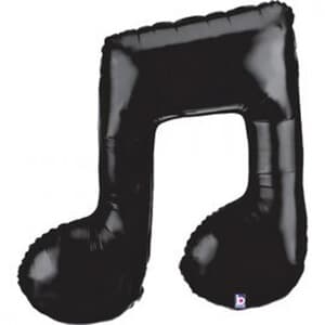 Music Note Double Black Supershape 43"