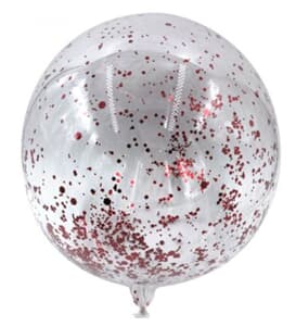 18" Glitter Bobo Balloon - Red confetti included in bubble (45cm)