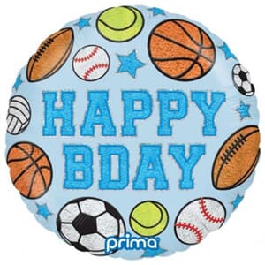 Prima 18'' Happy Birthday Boy Patches Foil 45cm