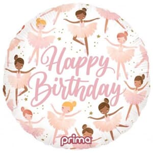 Prima 18'' Happy Birthday Ballerinas Foil 45cm