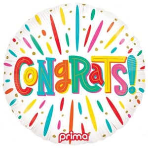 Prima 18'' Colourful Congrats Foil 45cm