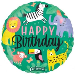 Prima 18'' Happy Birthday Jungle Foil 45cm