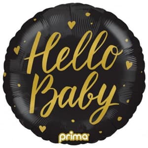 Prima 18'' Hello Baby Black Foil 45cm