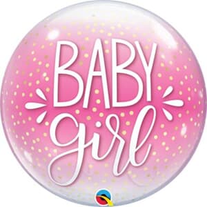 Baby Girl Pink & Confetti Dots Bubble 55cm