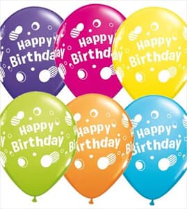Qualatex Balloons Happy Birthday Polka Dots 28cm #