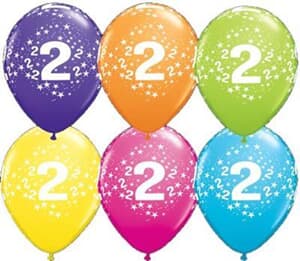 Qualatex Balloons 2 Around Tropical Assorted 28cm #