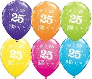 Qualatex Balloons 25 Around Tropical Assorted 28cm