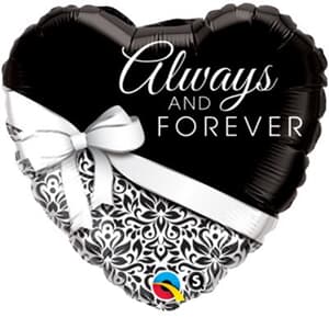 Qualatex Balloons Heart Foil Always and Forever 45cm