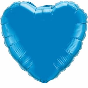 Heart Foil Sapphire Blue 45cm # Unpackaged