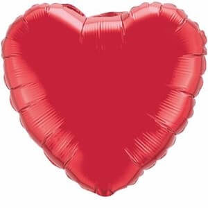 Qualatex Balloons 23cm Heart Foil Ruby Red