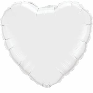 Qualatex Balloons 23cm Heart White