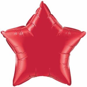 Qualatex Balloons 23cm Star Ruby Red