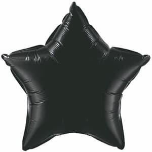 Qualatex Balloons 23cm Star Onyx Black
