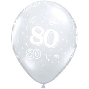 Qualatex Balloons 80 A-round Diamond Clear 28cm 25cnt
