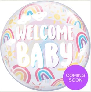 Welcome Baby Boho Rainbow Bubble 55cm