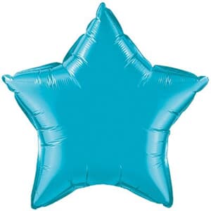 Star Foil Turquoise 36" Unpackaged