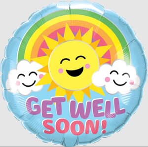 Qualatex Balloons Get Well Soon Sunny Smiles 45cm