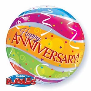 Anniversary Colourful Bands Bubble 55cm